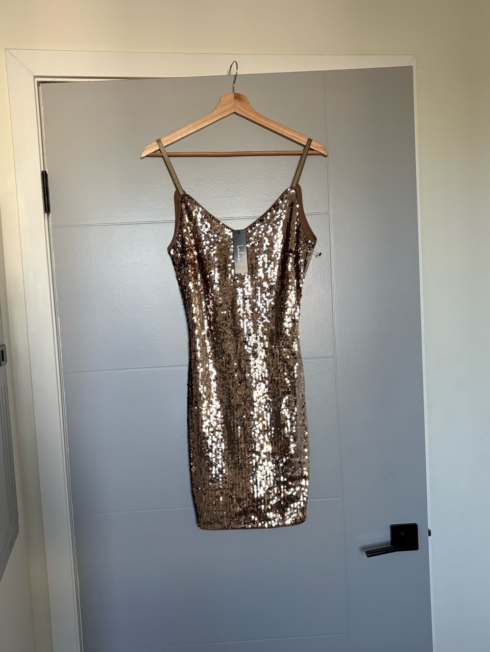 NWT Lulus Goldish Sequin Mini Dress